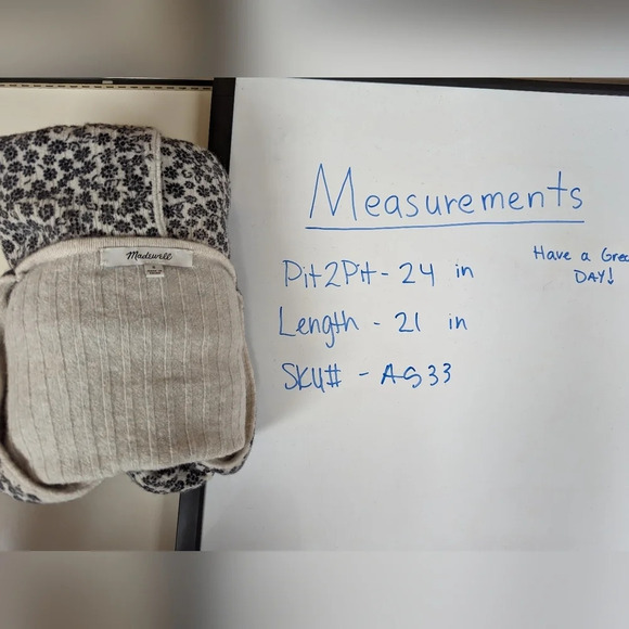 Madewell S Vintage Ditsy Cameron Ribbed Cardigan Sweater Coziest Yarn Boxy Top - Picture 13 of 13